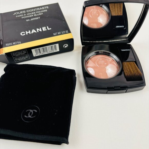 CHANEL Other - Chanel Cosmetic Joues Contraste Powder Blush 80 Jersey .21 oz Open Box